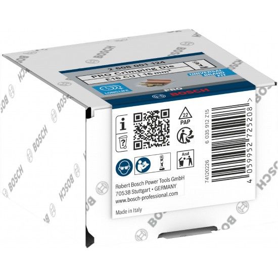 Matriz de engaste PRO, E16 CU, 16 mm², cobre refª 2608001124 BOSCH Matriz de engaste PRO, E16 CU, 16 mm², cobre refª 2608001124 BOSCH