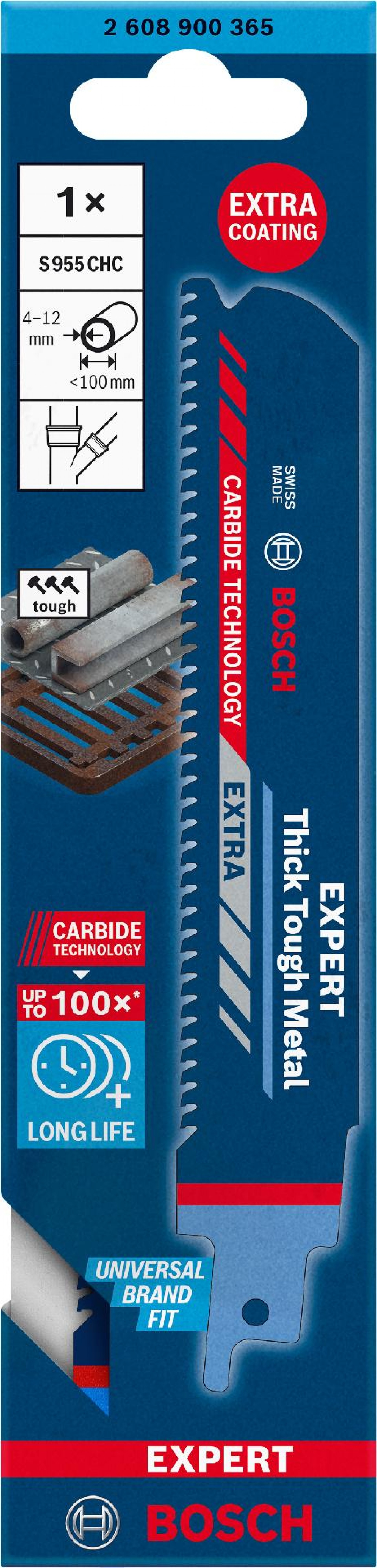 Lâmina de serra sabre S 955 CHC EXPERT ?Thick Tough Metal?, 1 un. refª 2608900365 BOSCH