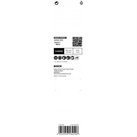 L�mina de serra sabre S 955 CHC EXPERT ?Thick Tough Metal?, 1 un. ref� 2608900365 BOSCH