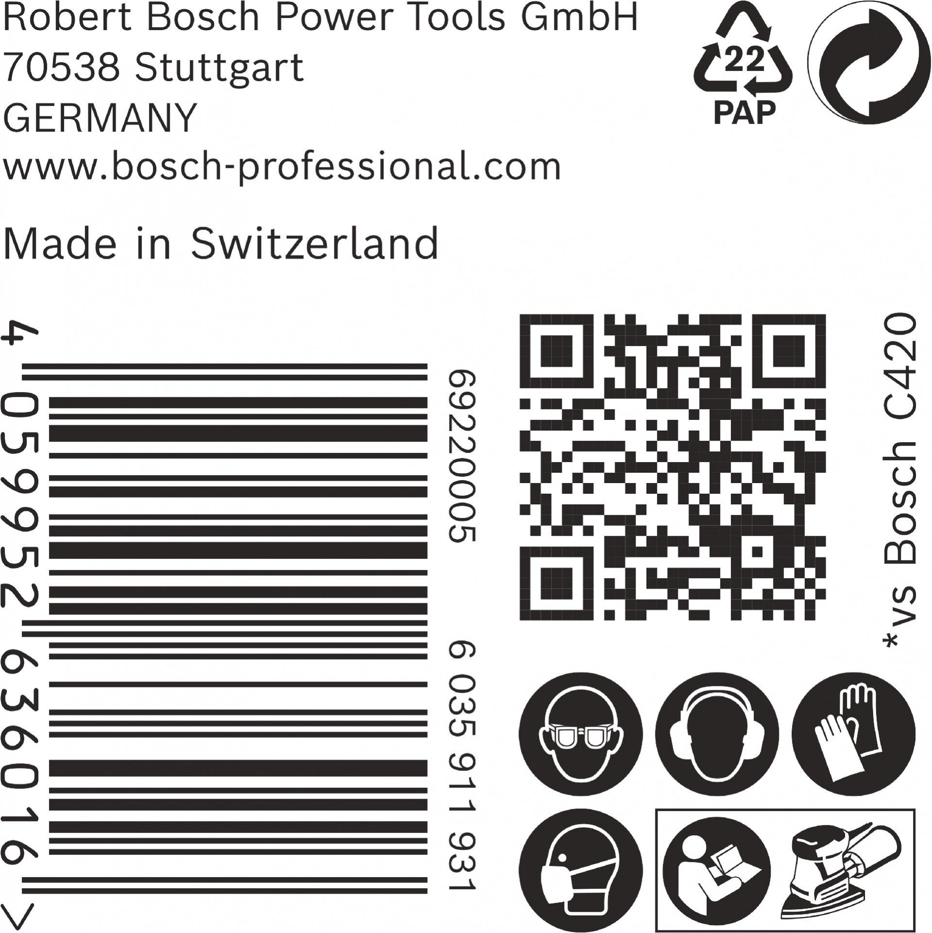 Lixa EXPERT C470, 102 x 62/93 mm, G 240, 50 unidades refª 2608901651 BOSCH