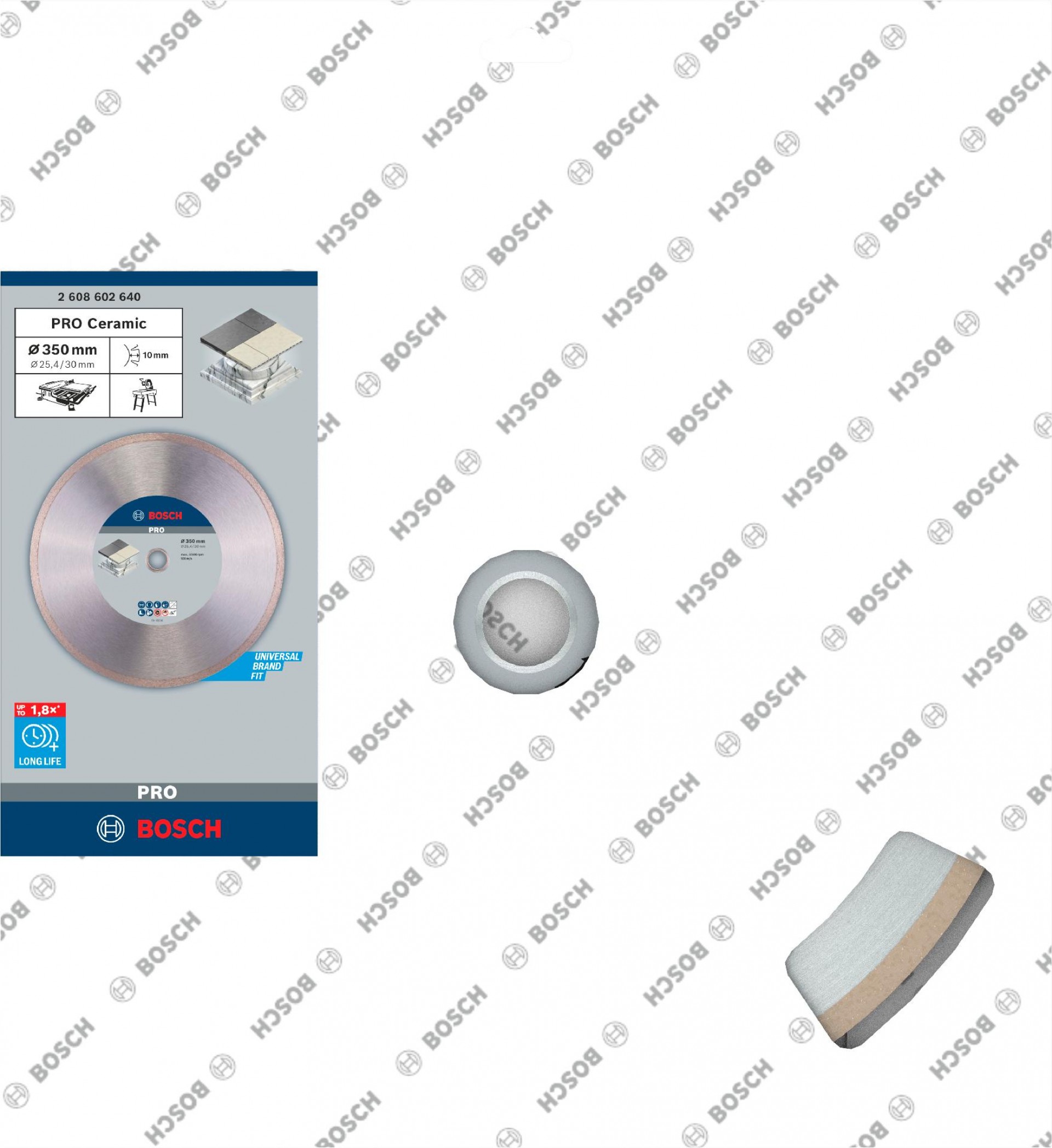 Disco de diamante PRO Ceramic, 350 x 30/25,4 mm refª 2608602640 BOSCH