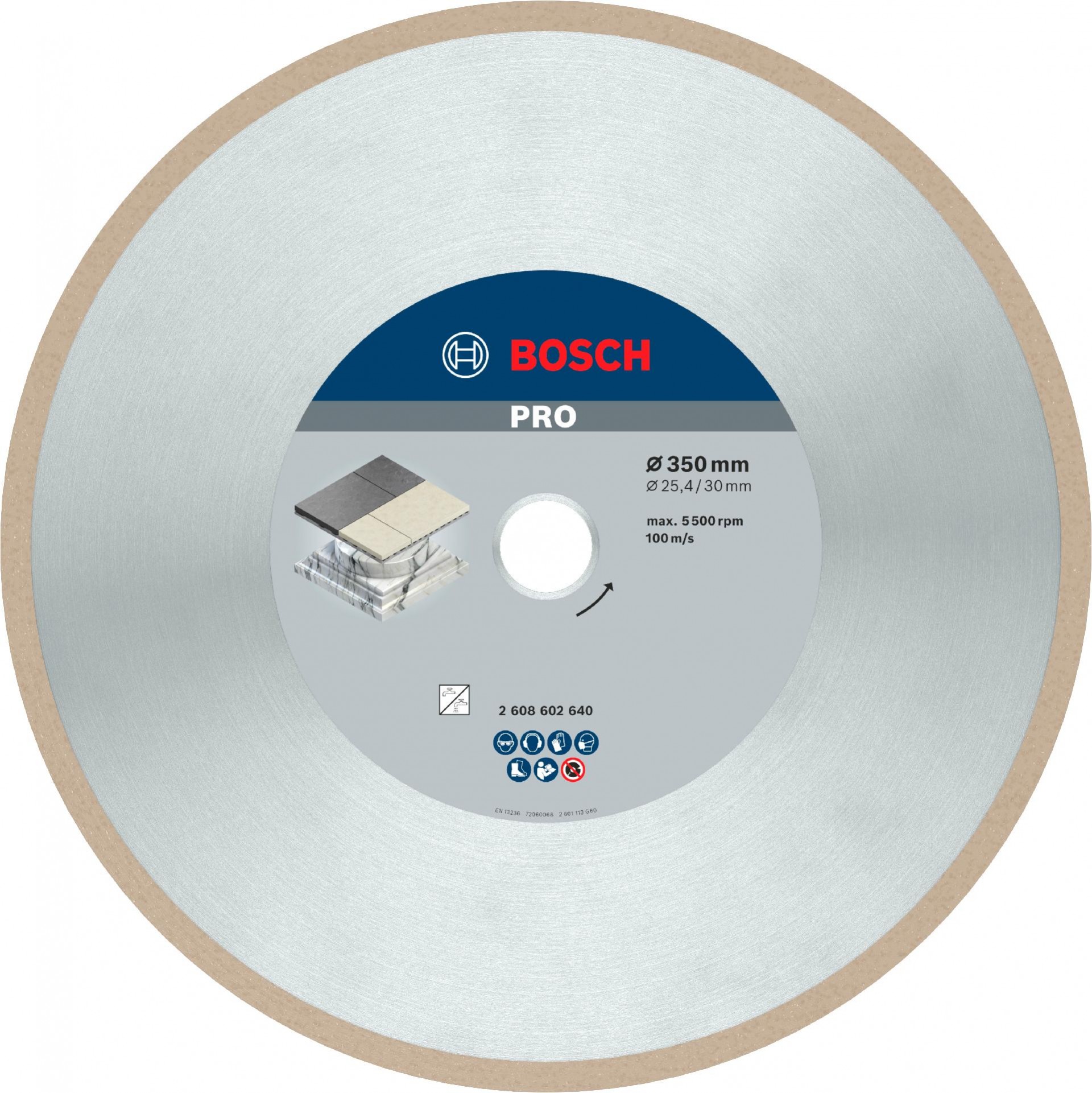 Disco de diamante PRO Ceramic, 350 x 30/25,4 mm refª 2608602640 BOSCH
