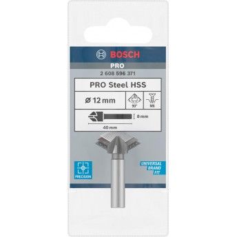 Broca de escarear PRO Steel HSS, 12 x 40 mm, M6 refª 2608596371 BOSCH Broca de escarear PRO Steel HSS, 12 x 40 mm, M6 refª 2608596371 BOSCH