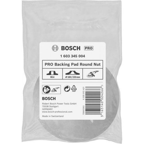 PRO Backing Pad Round Nut, M14, 180, 230 mm ref� 1603345004 BOSCH