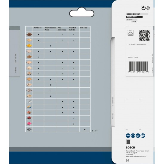 Disco sem fios PRO Wood cordless, 160 x 1,5 x 20 mm, T48 refª 2608837678 BOSCH Disco sem fios PRO Wood cordless, 160 x 1,5 x 20 mm, T48 refª 2608837678 BOSCH
