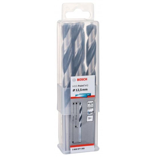 Broca helicoidal HSS PointTeQ 12,5 mm refª 2608577293 BOSCH Broca helicoidal HSS PointTeQ 12,5 mm refª 2608577293 BOSCH