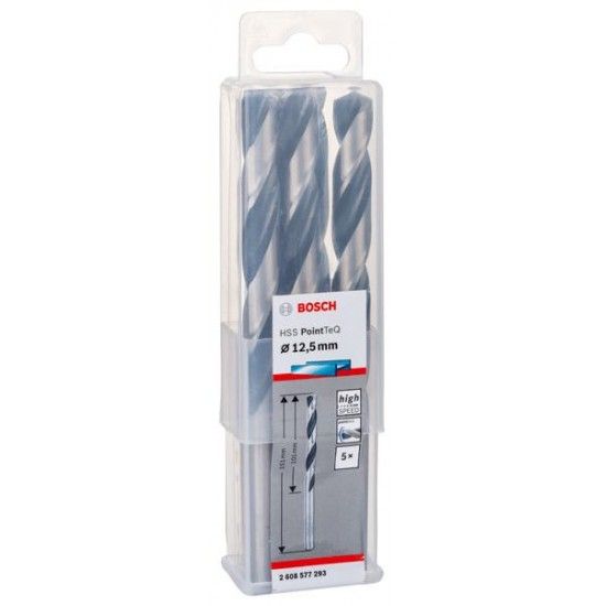 Broca helicoidal HSS PointTeQ 12,5 mm refª 2608577293 BOSCH Broca helicoidal HSS PointTeQ 12,5 mm refª 2608577293 BOSCH