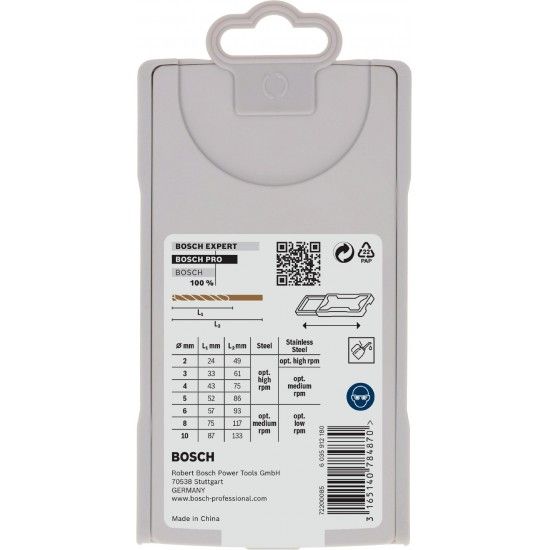 Kit Brocas para metal PRO Metal HSS-G, 7 unid. refª 2608589295 BOSCH Kit Brocas para metal PRO Metal HSS-G, 7 unid. refª 2608589295 BOSCH