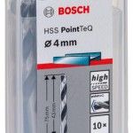 Broca helicoidal HSS PointTeQ 4,0 mm refª 2608577208 BOSCH Broca helicoidal HSS PointTeQ 4,0 mm refª 2608577208 BOSCH