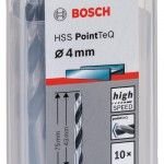 Broca helicoidal HSS PointTeQ 4,0 mm refª 2608577208 BOSCH Broca helicoidal HSS PointTeQ 4,0 mm refª 2608577208 BOSCH