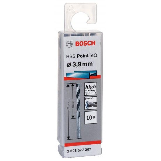 Broca helicoidal HSS PointTeQ 3,9 mm refª 2608577207 BOSCH Broca helicoidal HSS PointTeQ 3,9 mm refª 2608577207 BOSCH