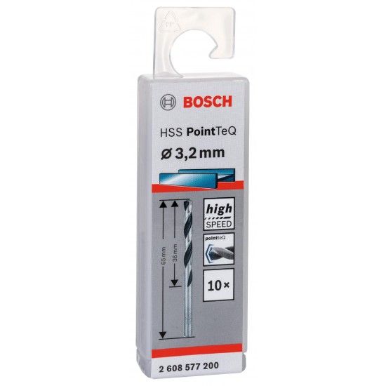 Broca helicoidal HSS PointTeQ 3,2 mm refª 2608577200 BOSCH Broca helicoidal HSS PointTeQ 3,2 mm refª 2608577200 BOSCH