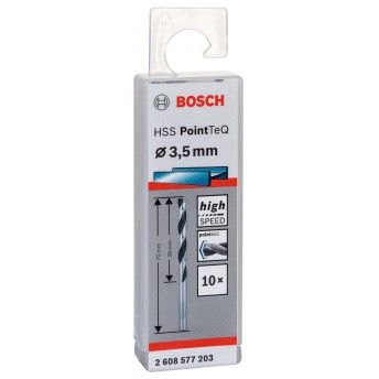 Broca helicoidal HSS PointTeQ 3,5 mm refª 2608577203 BOSCH Broca helicoidal HSS PointTeQ 3,5 mm refª 2608577203 BOSCH