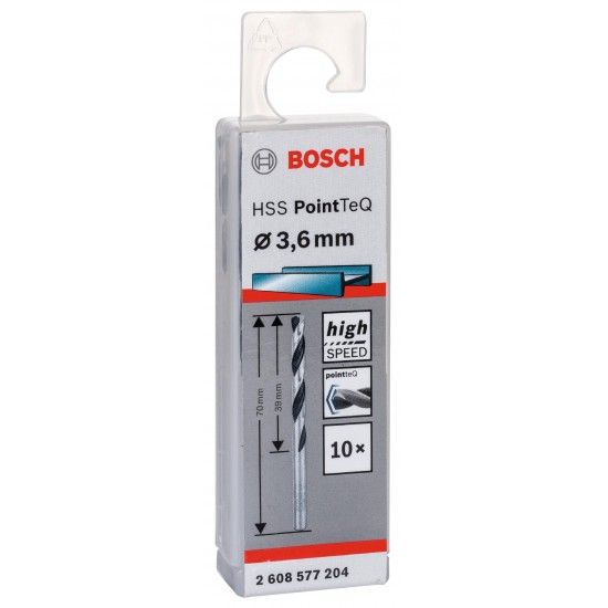 Broca helicoidal HSS PointTeQ 3,6 mm refª 2608577204 BOSCH Broca helicoidal HSS PointTeQ 3,6 mm refª 2608577204 BOSCH