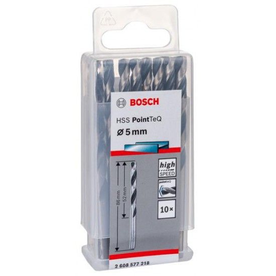 Broca helicoidal HSS PointTeQ 5,0 mm refª 2608577218 BOSCH Broca helicoidal HSS PointTeQ 5,0 mm refª 2608577218 BOSCH