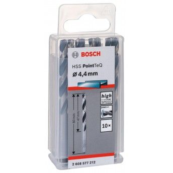 Broca helicoidal HSS PointTeQ 4,4 mm ref� 2608577212 BOSCH