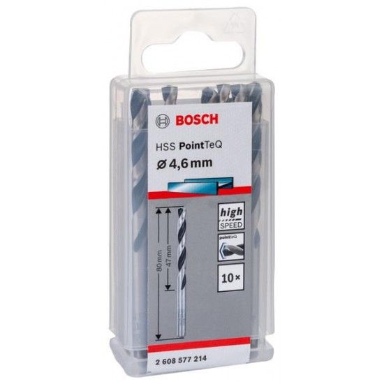Broca helicoidal HSS PointTeQ 4,6 mm ref� 2608577214 BOSCH