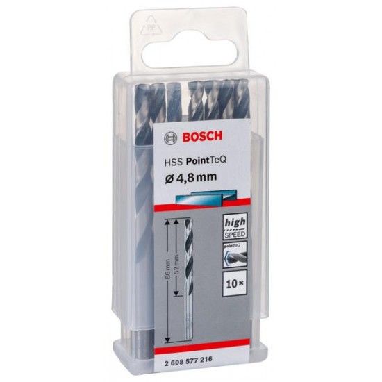 Broca helicoidal HSS PointTeQ 4,8 mm ref� 2608577216 BOSCH