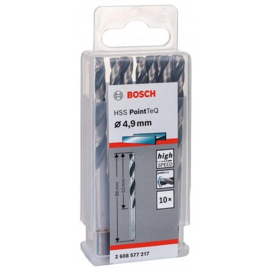Broca helicoidal HSS PointTeQ 4,9 mm ref� 2608577217 BOSCH