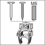 Elementos de fixa��o de cabos PRO EPC Conduit Clip, 25 mm Professional ref� 1600A032G8 BOSCH