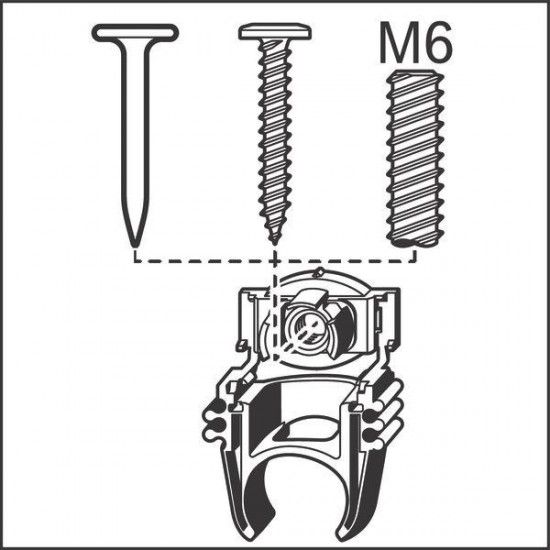 Elementos de fixa��o de cabos PRO EPC Conduit Clip, 25 mm Professional ref� 1600A032G8 BOSCH