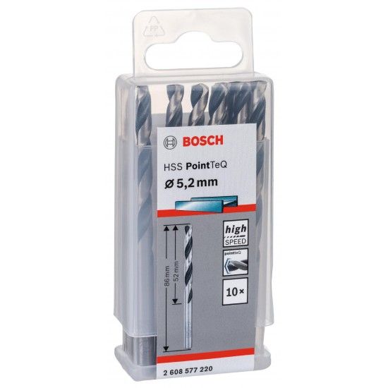 Broca helicoidal HSS PointTeQ 5,2 mm refª 2608577220 BOSCH Broca helicoidal HSS PointTeQ 5,2 mm refª 2608577220 BOSCH