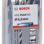 Broca helicoidal HSS PointTeQ 5,2 mm refª 2608577220 BOSCH Broca helicoidal HSS PointTeQ 5,2 mm refª 2608577220 BOSCH