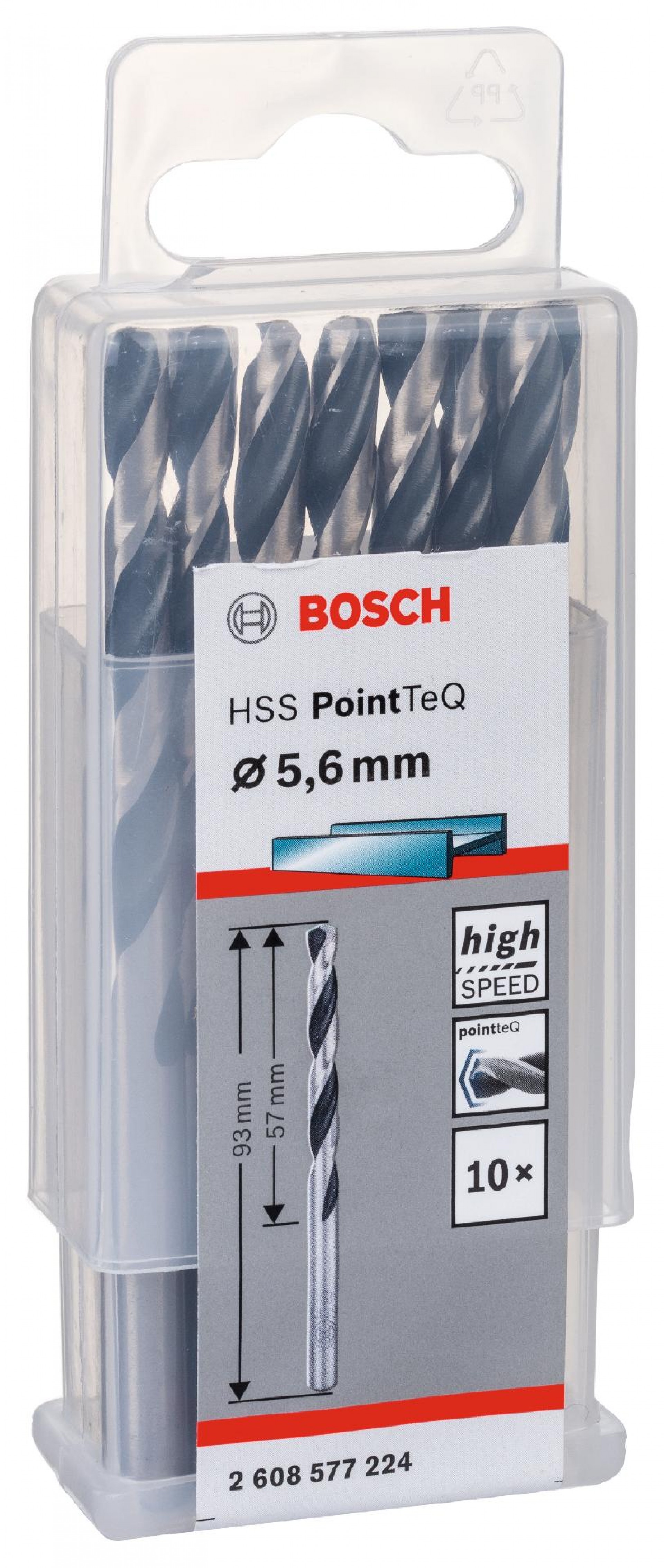 Broca helicoidal HSS PointTeQ 5,6 mm refª 2608577224 BOSCH