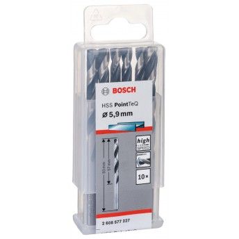 Broca helicoidal HSS PointTeQ 5,9 mm refª 2608577227 BOSCH Broca helicoidal HSS PointTeQ 5,9 mm refª 2608577227 BOSCH