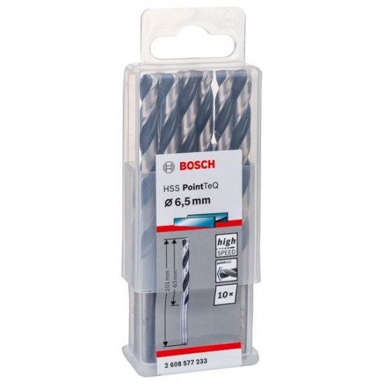 Broca helicoidal HSS PointTeQ 6,5 mm refª 2608577233 BOSCH Broca helicoidal HSS PointTeQ 6,5 mm refª 2608577233 BOSCH