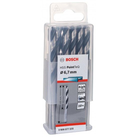 Broca helicoidal HSS PointTeQ 6,7 mm refª 2608577235 BOSCH Broca helicoidal HSS PointTeQ 6,7 mm refª 2608577235 BOSCH