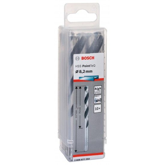 Broca helicoidal HSS PointTeQ 8,2 mm refª 2608577250 BOSCH Broca helicoidal HSS PointTeQ 8,2 mm refª 2608577250 BOSCH