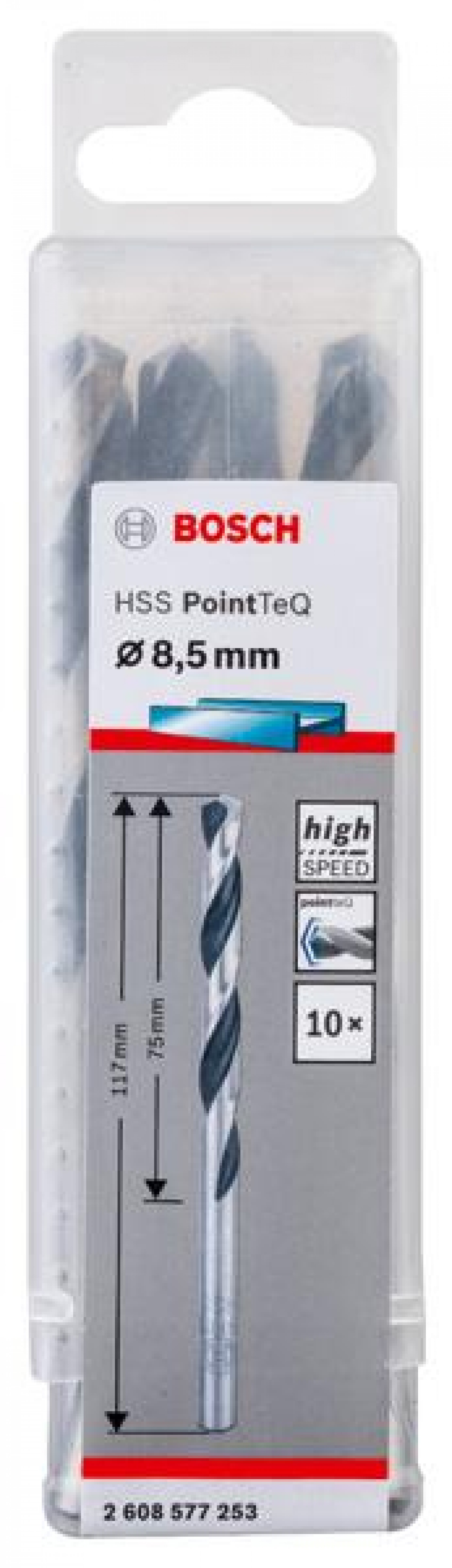 Broca helicoidal HSS PointTeQ 8,5 mm refª 2608577253 BOSCH
