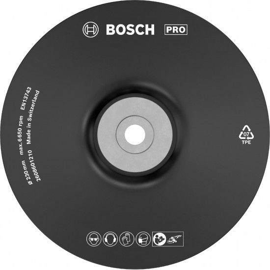 PRO Backing Pad Soft, 230 mm, M14 refª 2608601210 BOSCH PRO Backing Pad Soft, 230 mm, M14 refª 2608601210 BOSCH