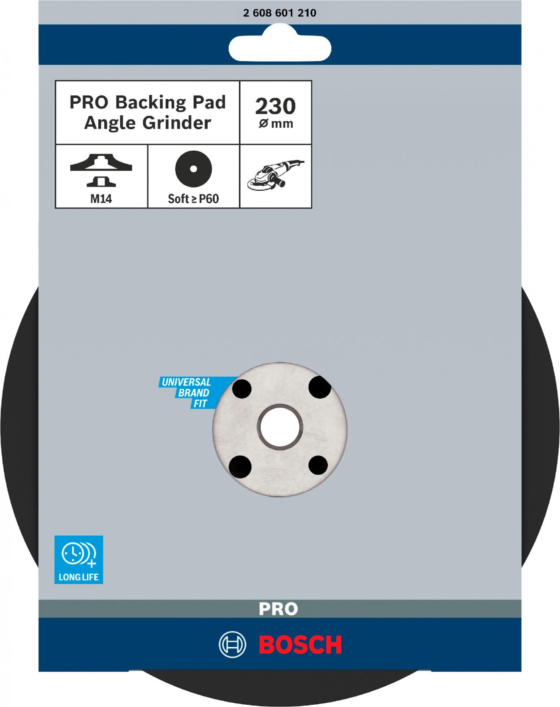 PRO Backing Pad Soft, 230 mm, M14 refª 2608601210 BOSCH