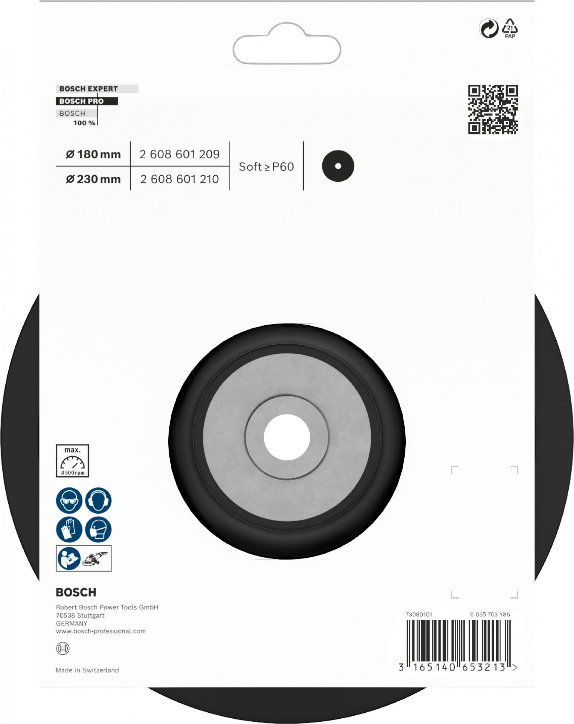 PRO Backing Pad Soft, 230 mm, M14 refª 2608601210 BOSCH