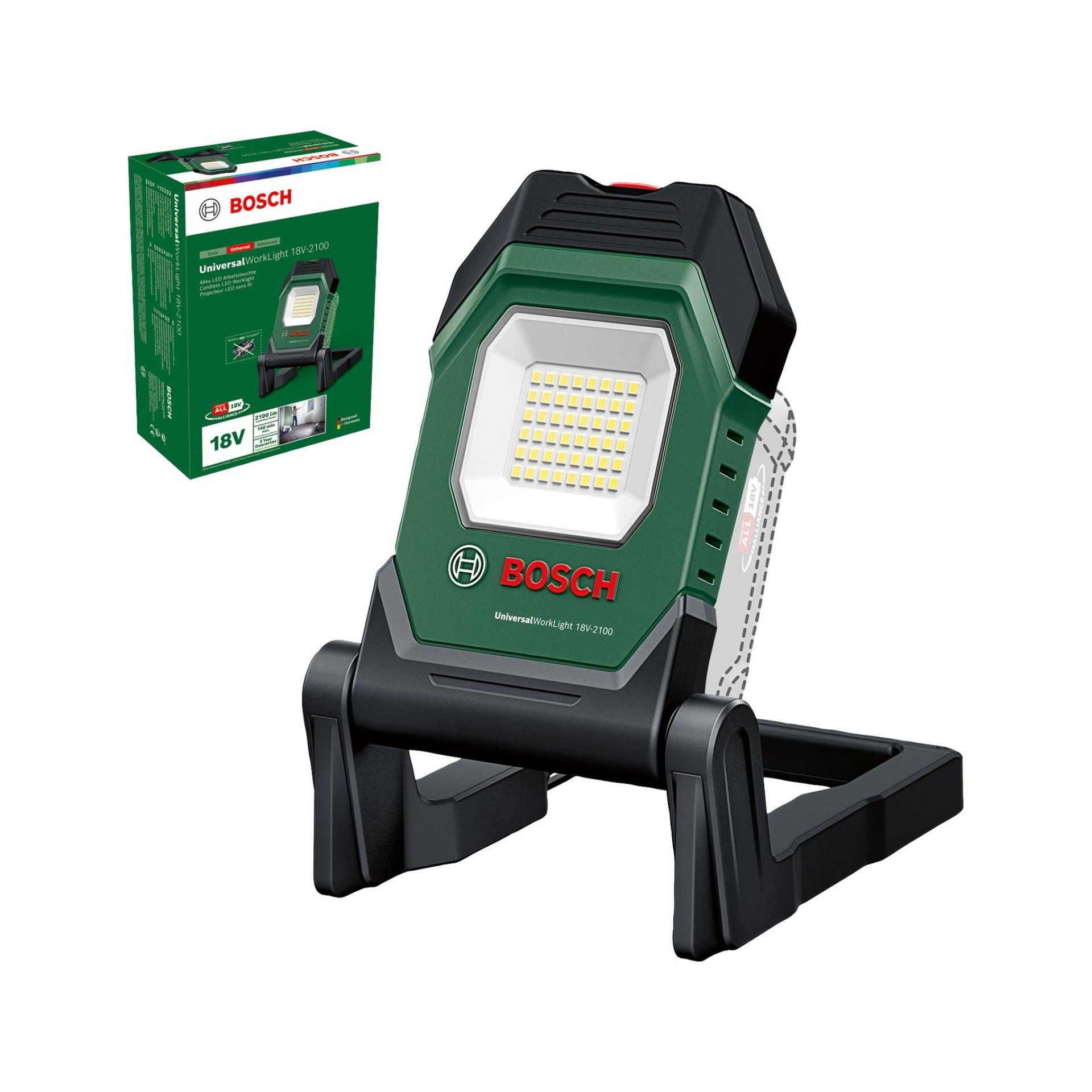 Luz de trabalho LED sem fio UniversalWorkLight 18V-2100 refª 06039A1300 BOSCH