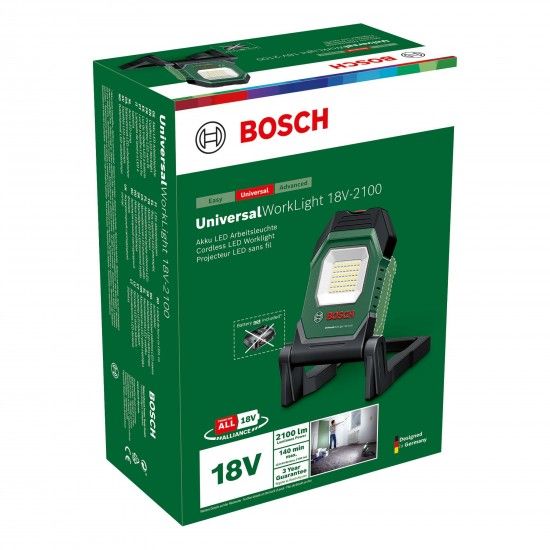 Luz de trabalho LED sem fio UniversalWorkLight 18V-2100 refª 06039A1300 BOSCH Luz de trabalho LED sem fio UniversalWorkLight 18V-2100 refª 06039A1300 BOSCH