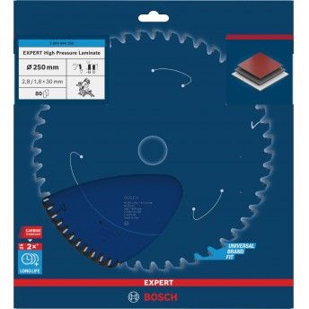 Discos de serra circular Expert for High Pressure Laminate 250x30-80 refª 2608644358 BOSCH Discos de serra circular Expert for High Pressure Laminate 250x30-80 refª 2608644358 BOSCH