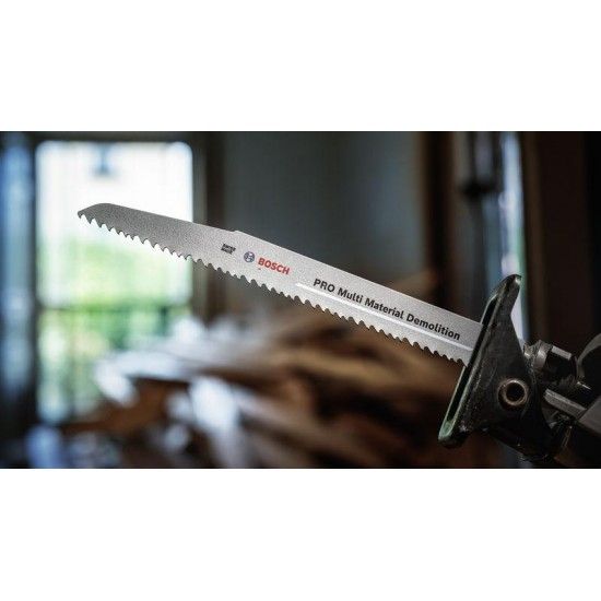 Lâmina PRO Multi Material Demolition S1210VF, 1,6 x 22 x 300 mm, 5pç refª 2608657612 Bosch Lâmina PRO Multi Material Demolition S1210VF, 1,6 x 22 x 300 mm, 5pç refª 2608657612 Bosch