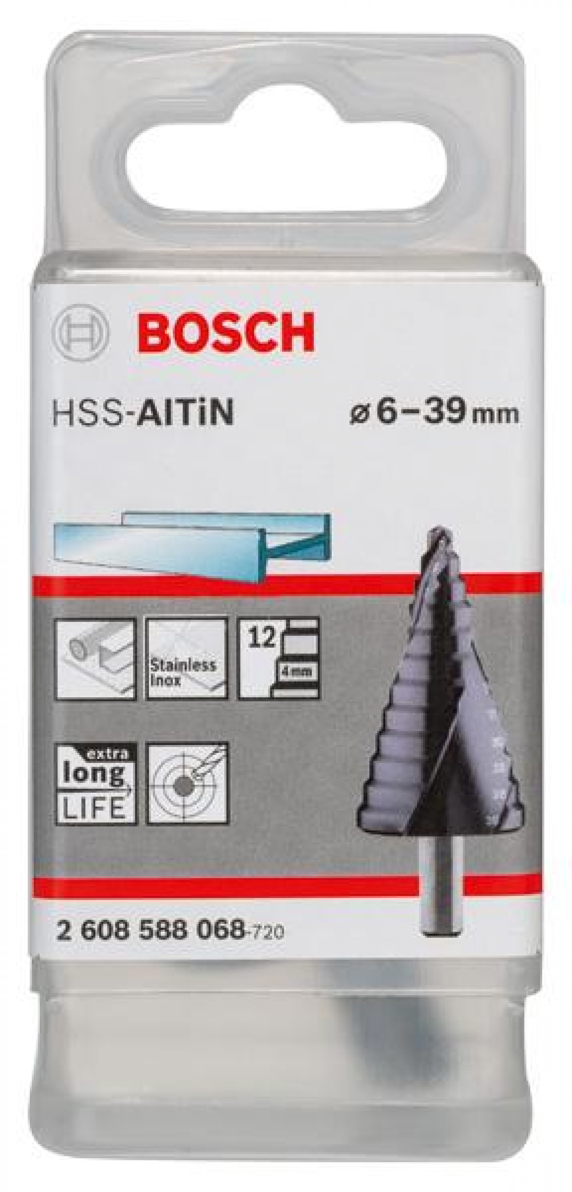Broca escalonada HSS-AlTiN refª 2608588068 BOSCH