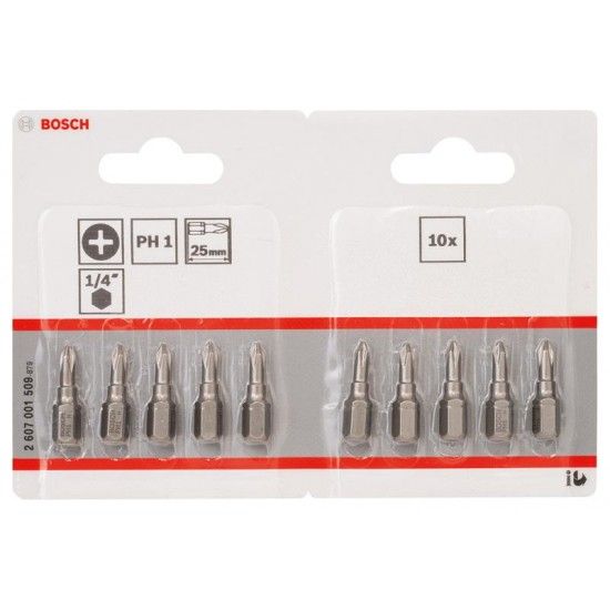 Bits ¼. PH 1, 25 mm refª 2607001509 BOSCH Bits ¼. PH 1, 25 mm refª 2607001509 BOSCH
