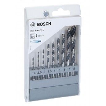 Kit Brocas hex. em HSS PointTeQ, 9 unidades, 2 - 8 mm ref� 2607002826 BOSCH