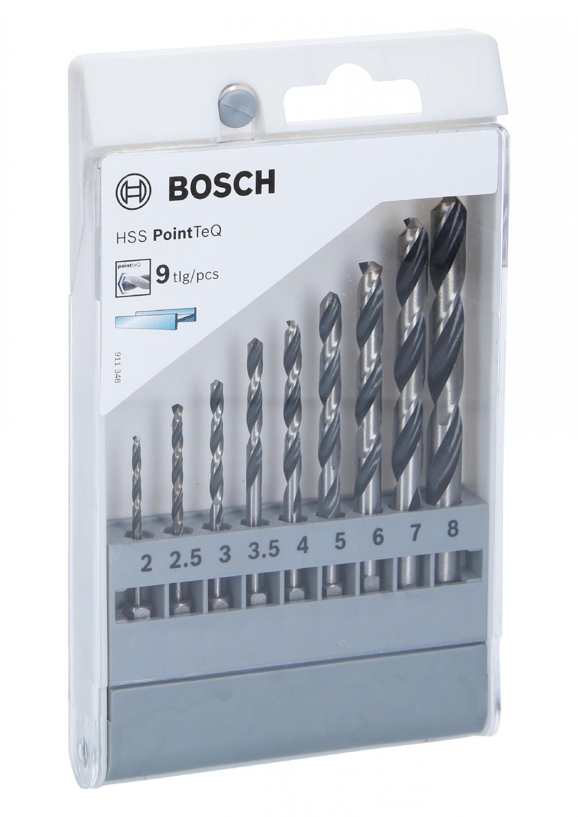 Kit Brocas hex. em HSS PointTeQ, 9 unidades, 2 - 8 mm refª 2607002826 BOSCH