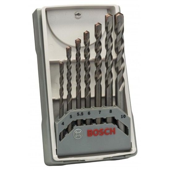 Kit Brocas para betão, 7 unidades, CYL-3, 4/5/5,5/6/7/8/10 mm refª 2607017083 BOSCH Kit Brocas para betão, 7 unidades, CYL-3, 4/5/5,5/6/7/8/10 mm refª 2607017083 BOSCH