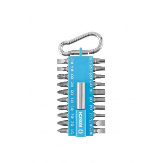 Conjunto de pontas de aparafusar com mosquet�o (azul claro), 21 pe�as ref� 2607002822 BOSCH