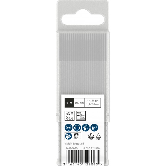 L�mina de serra vertical PRO Metal thick and thin T123XF, 100 mm, 25 unid. ref� 2608638474 BOSCH