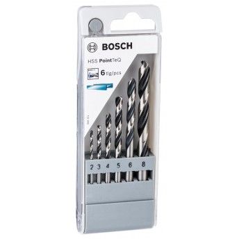 Kit Brocas para metal HSS PointTeQ, 6 unidades, 2 - 8 mm refª 2608577346 BOSCH Kit Brocas para metal HSS PointTeQ, 6 unidades, 2 - 8 mm refª 2608577346 BOSCH