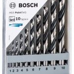 Kit Brocas para metal HSS PointTeQ, 10 unidades, 1 - 10 mm refª 2608577348 BOSCH Kit Brocas para metal HSS PointTeQ, 10 unidades, 1 - 10 mm refª 2608577348 BOSCH