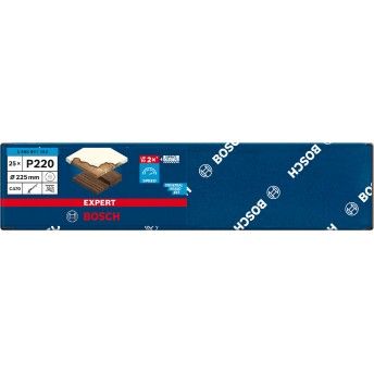Lixa EXPERT C470 com 19 furos para lixadeiras de cartão-gesso, 225 mm, G 220, 25 unidades refª 26089 Lixa EXPERT C470 com 19 furos para lixadeiras de cartão-gesso, 225 mm, G 220, 25 unidades refª 26089